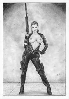Black Widow - Original drawing of Black Widow as portrayed by Scarlett Johansson - Loose page | Catawiki