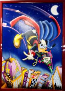 DISNEY QUADRI PAPERINIK di CHIERCHINI GIULIO quadro ad olio formato cm 53 x 73 | Casa del Fumetto