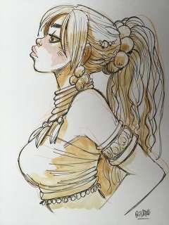 Barbucci, Alessandro - Illustration originale en couleurs - Personnage Féminin | Catawiki