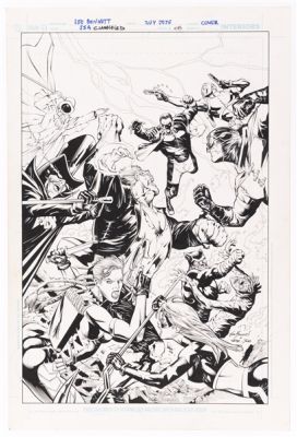 JSA CLASSIFIED #6 FEBRUARY 2006 ORIGINAL ART COVER BY JOE BENNETT. | Hake’s
