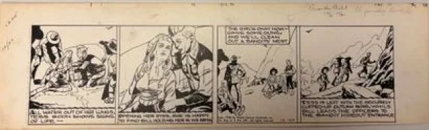 Harry O’Neill -... | Lot 29 - Harry O’Neill - Strip original : Dessins issus de Bronco... | Tessier Sarrou