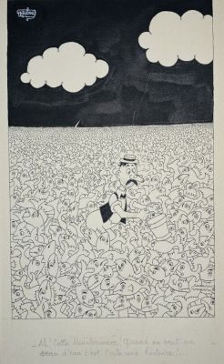 Dubout Albert. «... | Lot 34 - DUBOUT Albert. « Ah ! Cette méditerranée ! Quand on... | Art Valorem