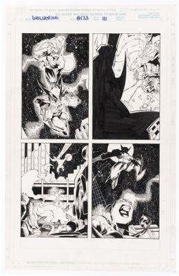 Lot 258 - WOLVERINE VOL. 2 #133 JANUARY 1999 ORIGINAL ART PAGE BY JEFF MATSUDA.