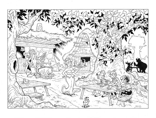 Spirou in Asterix’s Village | Corner4art
