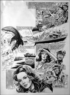 Jim Baikie - Charlie‘s Angels - Shark Fishing (TWO pages) (Signed)