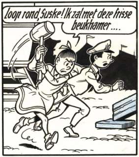 Suske en Wiske - De zingende zwammen / Les Champignons chanteurs - Originele pagina - (p.28) - met luxe groot formaat hc - (1960/2020) | Catawiki