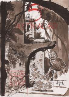 Le Gall | Théodore Poussin, illustration Ã  l’aquarelle sur… | Banque Dessinée