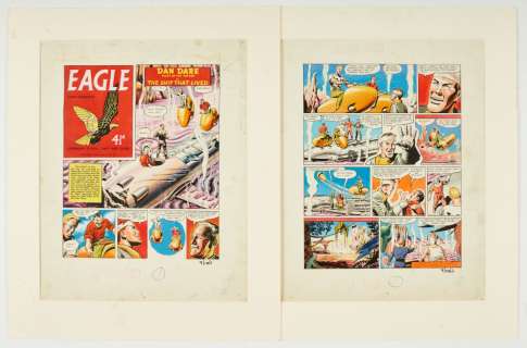 Dan Dare/Eagle 2 original artworks (1958). Painted by Desmond Walduck… | Comic Book Auctions ltd