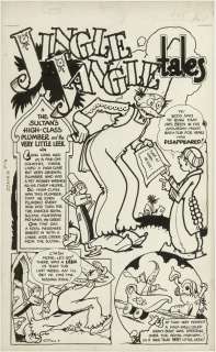 138: Carlson Jingle Jangle #35 1947 original comic art | Russ Cochran