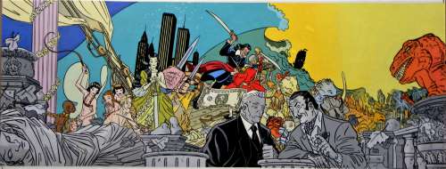 Daniel Torres - Le Huitième Jour – Couverture – Original N & B Et original Couleurs