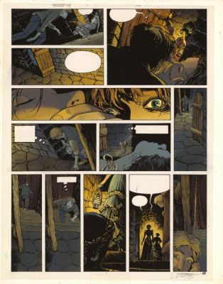 Laurent Vicomte | Bleu de mise de couleur pour la planche n°33 - L’Appel - Sasmira | Daniel Maghen