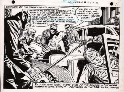 Irv Novick Mike Esposito - Wonder Woman #175 P 8 Half Splash (Silver Age Wonder Woman, Steve Trevor Defeated!) 1967