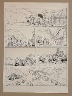 Ed van Schuijlenburg - Originele pagina - H 94195 - De jonge woudlopers - ’Politie-lopers’ - (1995) | Catawiki