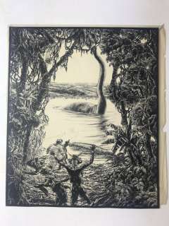 Beppe Porcheddu - illustrazione originale "Il Cuore dei Continenti" - Loose page - First edition - (1930) | Catawiki