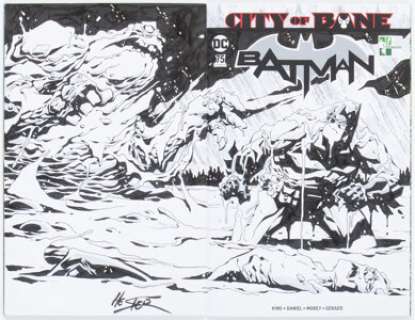 Phil Hester Batman #75 Wraparound Sketch Cover Variant Original Art (DC, 2019) CGC Signature Series NM/MT 9.8 White -