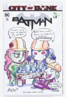 Agnes Garbowska Batman #75 Sketch Cover Variant Original Art (DC, 2019) CGC Signature Series NM/MT 9.8 White pages. -