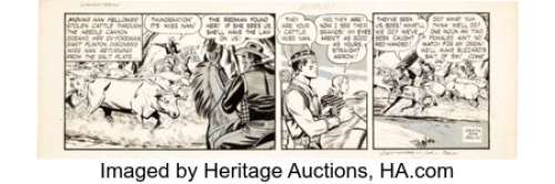 Certa, Joe - Joe Certa and John Belfi Straight Arrow Daily Comic Strip Original Art dated 7-31-50 (Bell Syndicate, 1950)....