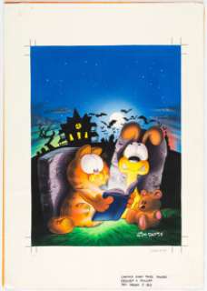 Jim Davis Studio | Jim Davis Studio Garfield’s Scary Tales Cover Original Art (Grosset & Dunlap, 1990).... | Heritage