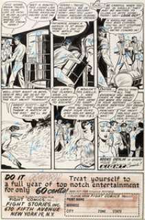 Kamen, Jack | Jack Kamen (attributed) Fight Comics #66 Story Page 6 Hooks Devlin Original Art (Fiction House, 1950).... | Heritage