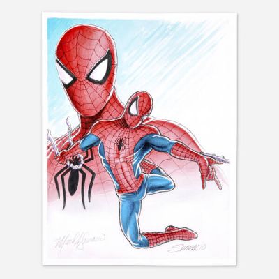 Mark Sparacio - Lot 374 - Spider-Man Watercolor Painting