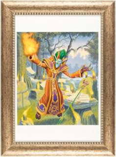 Larry Elmore World of Warcraft: Heroes of Azeroth "Burn Away" Trading Card Painting Original Art (World of Warcraft, 2006).