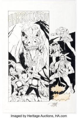 Rags Morales and Randy Elliott Turok, Dinosaur Hunter #5 Story Page 18 Original Art (Acclaim/Valiant, 1993). | Heritage