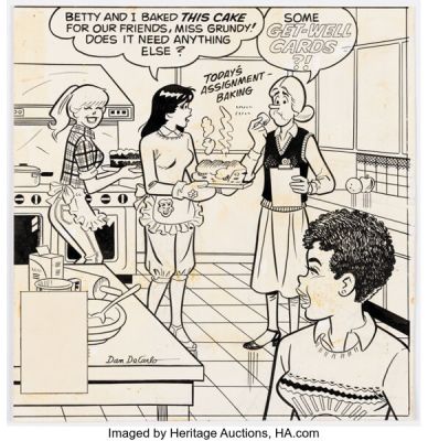 Dan DeCarlo Archie’s Girls Betty and Veronica #315 Cover Illustration Original Art (Archie, 1982). | Heritage