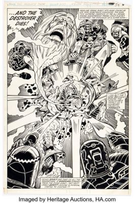 Keith Pollard and Gene Day Thor #300 Celestials Splash Page 7 Original Art (Marvel, 1980). | Heritage