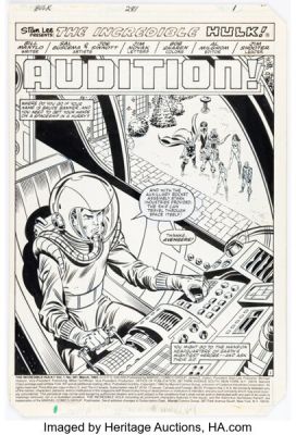 Sal Buscema and Joe Sinnott The Incredible Hulk #281 The Avengers Splash Page 1 Original Art (Marvel 1983). | Heritage