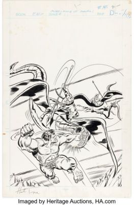 Herb Trimpe and Duffy Vohland (art team attributed) The Mighty World of Marvel #145 Hulk Cover Original Art (Marvel UK, 1975). | Heritage
