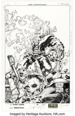 Trent Kaniuga and Danny Miki Ghost Rider #6 Cover Original Art (Marvel/Marvel Knights, 2002). | Heritage