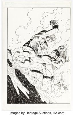 John Romita Jr. and Klaus Janson Hulk #49 Cover Original Art (Marvel, 2012).