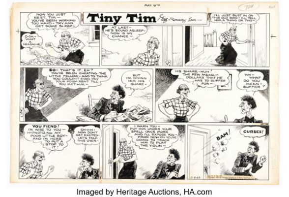 Stanley Link Tiny Tim Sunday Comic Strip Original Art dated 5-9-37 (Chicago Tribune/N.Y. News Syndicate, 1937). | Heritage