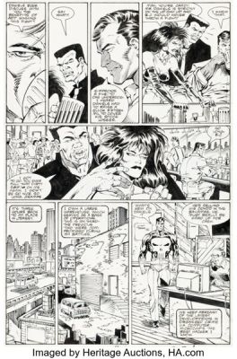 Erik Larsen and Scott Williams The Punisher #21 Story Page 10 Original Art (Marvel, 1989). | Heritage
