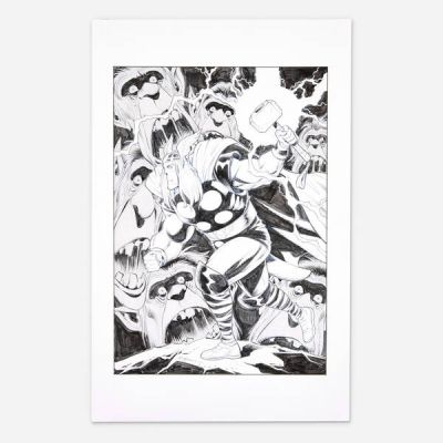 Shawn McManus | Thor Original Art Illustration (2023) | Landry Pop Auctions
