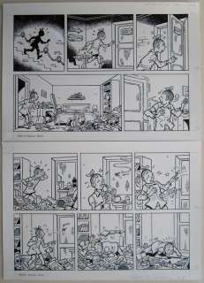 Suske en Wiske - Originele Pagina (p.13) - Juffertje Janboel - 35 x 49 cm. - (2009) | Catawiki