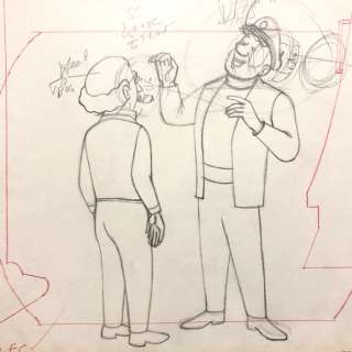 Tintin - 3x Animation Drawings - Haddock & Tournesol - On a marché sur la lune - (1960Â´s) | Catawiki