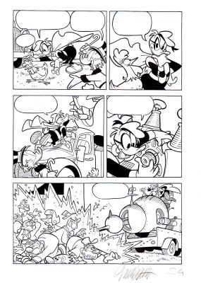 Giorgio Cavazzano | Paperinik e la Fattoria (In)sostenibile p.24 (Paperinik n.2 del 2017) | Tavole Originali