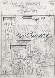 Clerc, Serge - Crayonné original - Phil Perfect & Sam Bronx - Vénéneux nocturne - (1997) | Catawiki