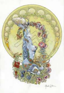 Pin Up - W. Bondi - original artwork "Zodiaco - acquario" - Loose page | Catawiki