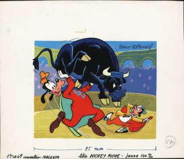 Le Journal de Mickey poche - Dessin original en couleur - "Olé Olé" - Loose page - First edition - (1984) | Catawiki