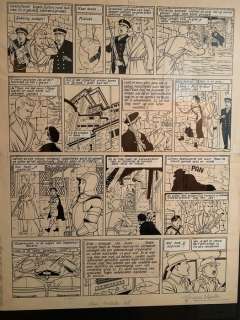 Lefranc T1 - Planche originale (p.12) - La Grande Menace - (1952) | Catawiki