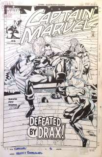 Criss Cross Paco Medina Anibal Rodriguez - captain marvel 5 cover (marvel, 2000) defeated by drax