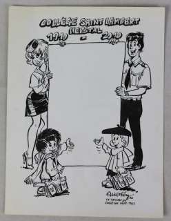 Walthéry, François - Originele tekening - Met Natasja, Walter, Steven Sterk & Rattekopje - ink with pencil - (2010) | Catawiki