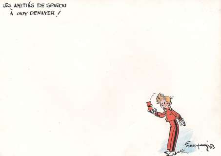 Franquin | Spirou et Fantasio, illustration Ã  l’encre de… | Banque Dessinée