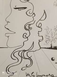 Milo Manara - illustrazione originale dedicace "Miele" - Loose page - (2015) | Catawiki