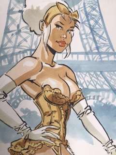 Meynet, Félix - Dessin original en couleur - Mirabelle Coquine Ã  Paris | Catawiki