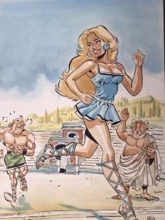 Meynet, Félix Dessin original couleur - Hommage Ã  Uderzo et Astérix - Falbala | Catawiki