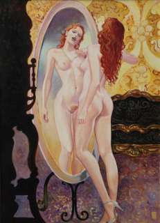 Milo Manara | PEINTRE ET MODÈLE Huile sur toile pour la couverture de l’album | Millon