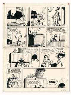 Maurice Tillieux | GIL JOURDAN Encre de Chine pour la planche 39 de l’album | Millon